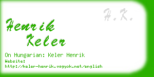 henrik keler business card